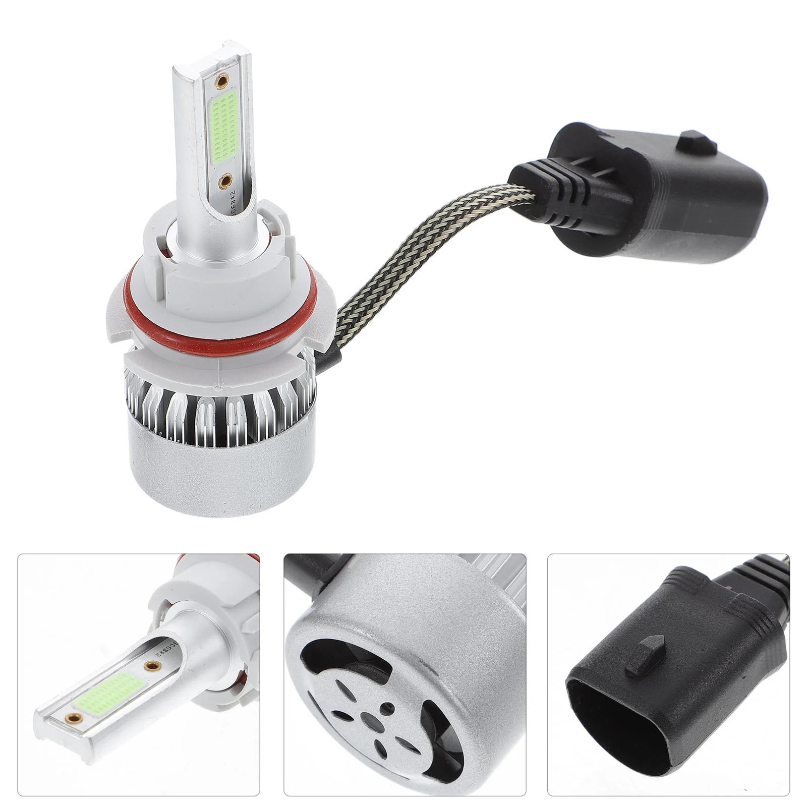 

2pcs Automotive High Brightness LED Headlamp Spotlight High Low Beam Car Headlight