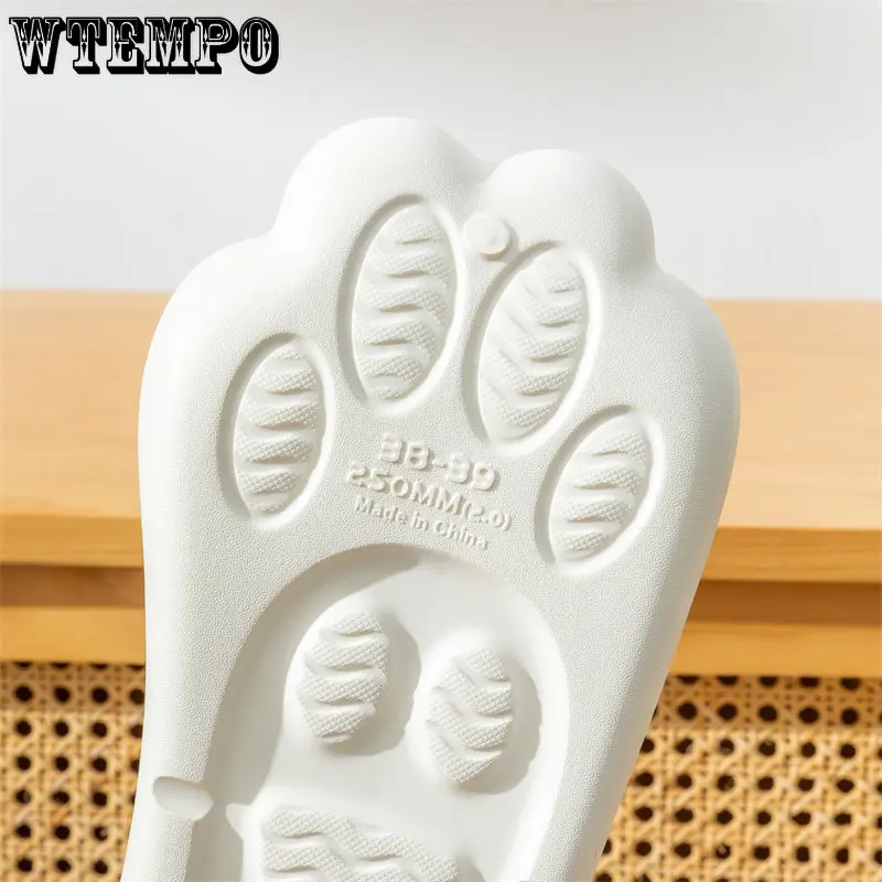 WTEMPO Women Cute Tiger Paw Flip Flop Boys Mans Spring Outdoor Slides Funny Cat Claw Soft Couples Shoes Wholesale Dropshipping