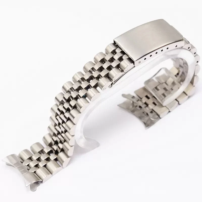 Фото Роскошный ремешок из нержавеющей стали 18/19/22 мм/20 мм для Rolex 46 мм 43, металлическая твердая петля для часов для браслета Datejustseiko №5