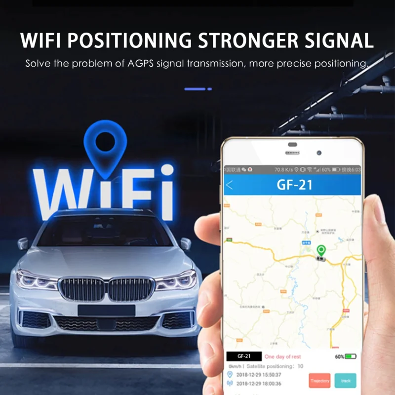 Фото Новый маленький GPS-локатор GF21 для автомобилей Точное позиционирование Защита безопасности автомобиля Большой радиус действия Мобильный телефон можно просматривать удаленно №3
