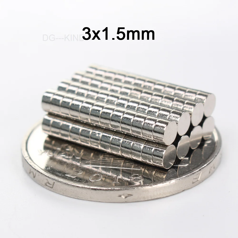 

Strong Neodymium Pcs Magnets 3mm x 1.5mm Rare Earth 10/20/50/100 Round Ring Disc Craft Magnets n35