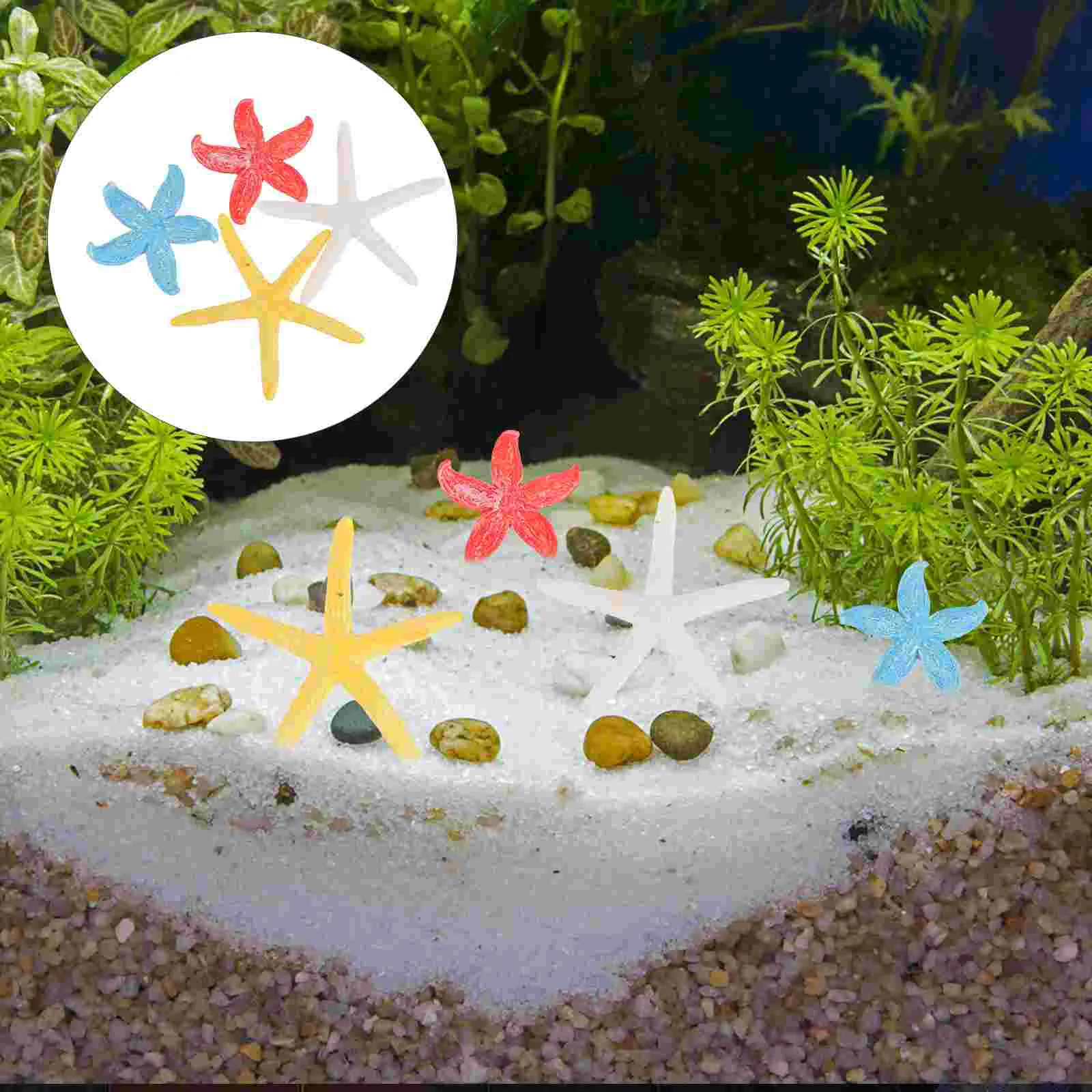 

12 Pcs Model Sea Decorations Animal Desktop Resin Animals Sea-star Figurine Ocean Fish Tank Figures Creature