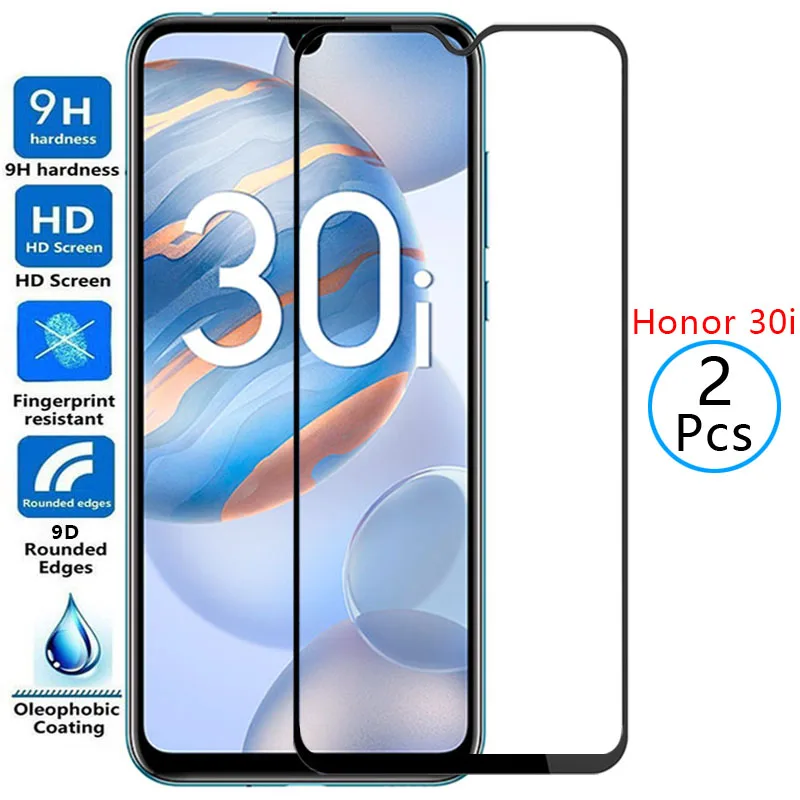 

9d protective tempered glass for huawei honor 30i screen protector on honor30i huawey honer onor hono honr 30 i i30 safety film