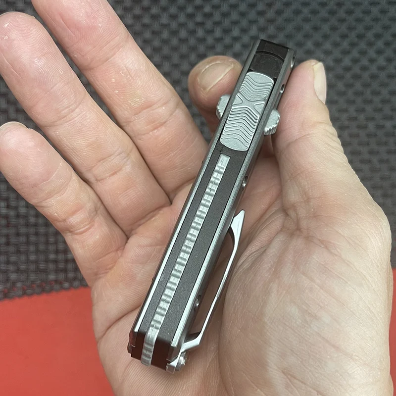 Гликоновый нож Micro OTF Tech Knives M390 Blade EDC Self l Карманные ножи Ручка из алюминиевого