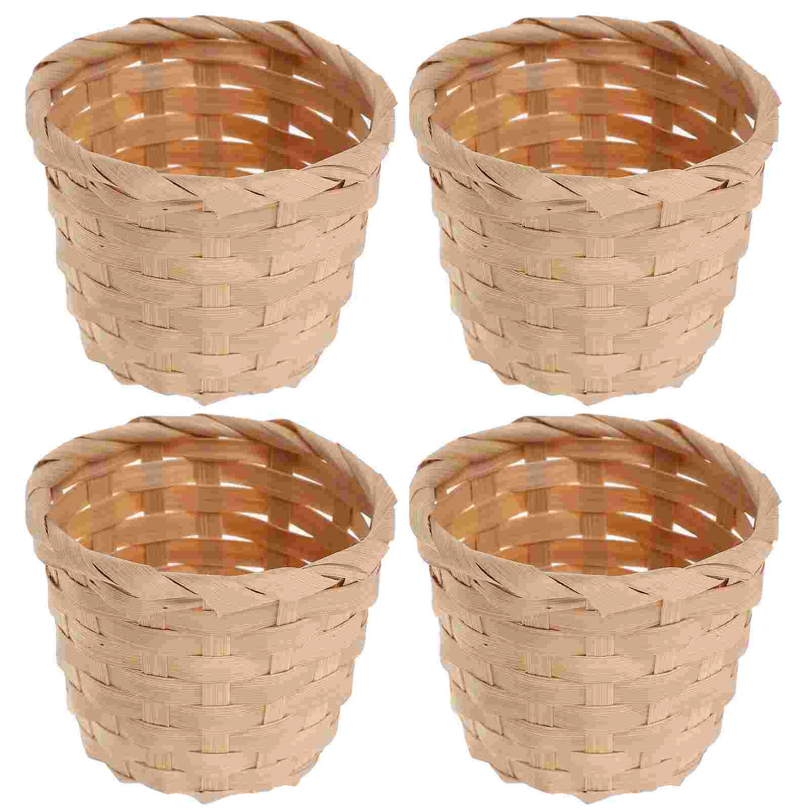 

10 Pcs Sawdust Artificial Flower Basket Home Storage Fruit Vase Premium Seagrass Baskets Box