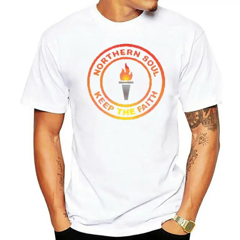 

Torch Northern Soul Keep The Faith Logo Music Mens Loose Fit Cotton T-Shirt men t shirt Funny