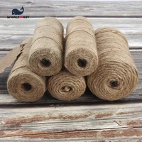 2 6mm natural jute twine vintage jute rope cord string twine burlap for diy crafts gift wrapping gardening wedding decor 5 50mm