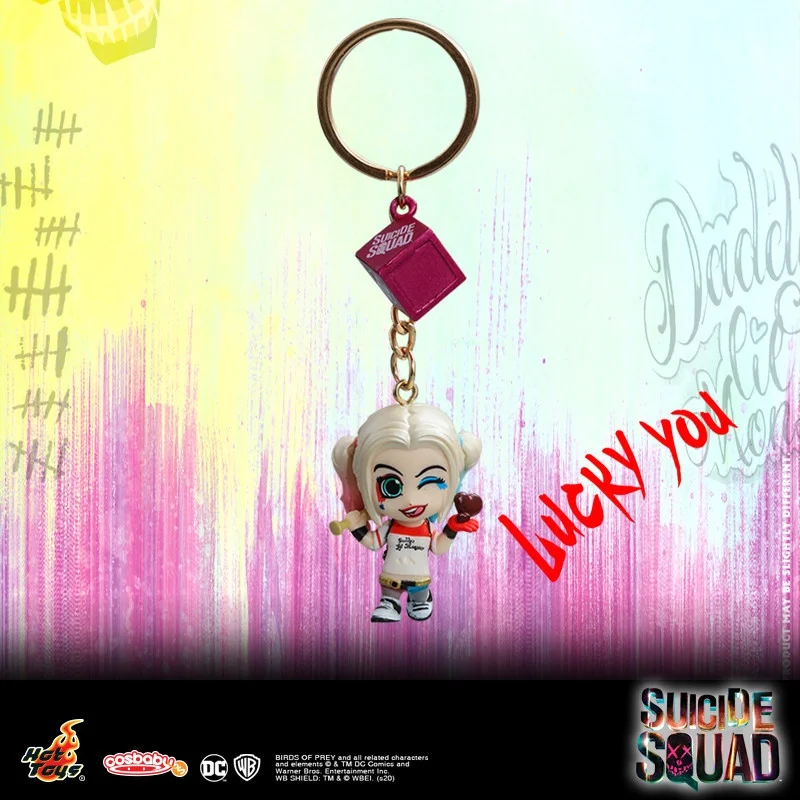 Коллекционная мини-фигурка-брелок HotToys Harley Quinn Cosbaby, серия Birds Of Prey Suicide Squad, DC Comics, аксессуар для сумки, для фанатов фильмов (art.: 3920d8e2764cd) - 3920d8e2764cd
