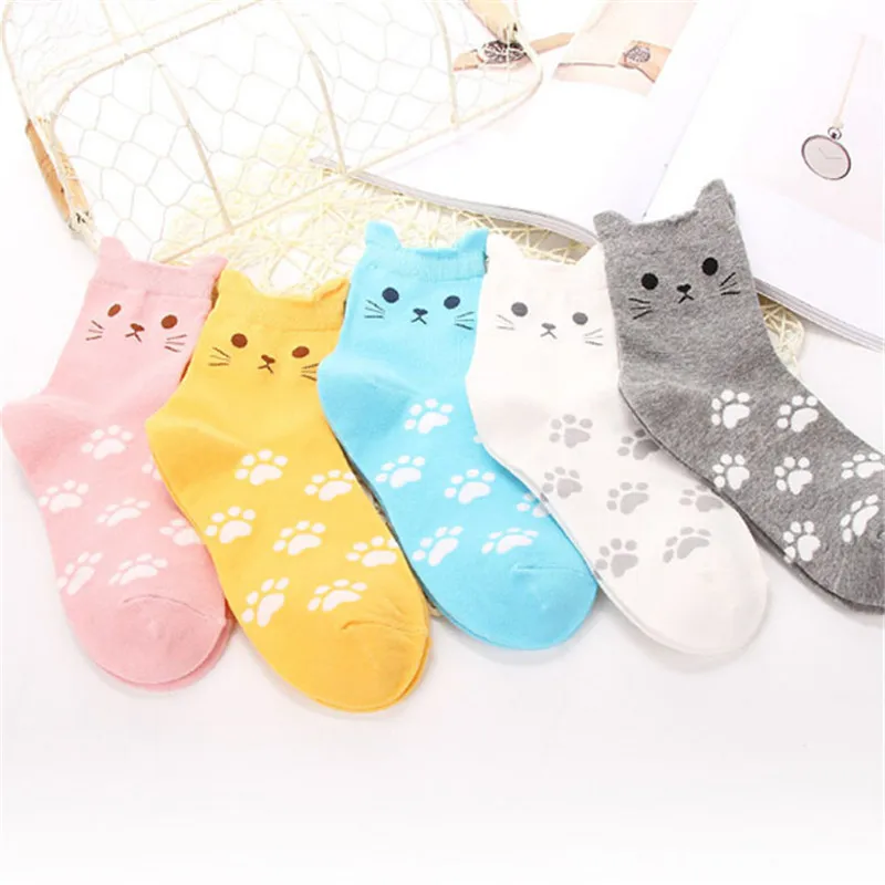 

Kawaii Unicorn Ear Socks Cat Short Socks Funny Ankle Socks For Girls Accessories Cartoon Animal Kids Art Sock High Quality