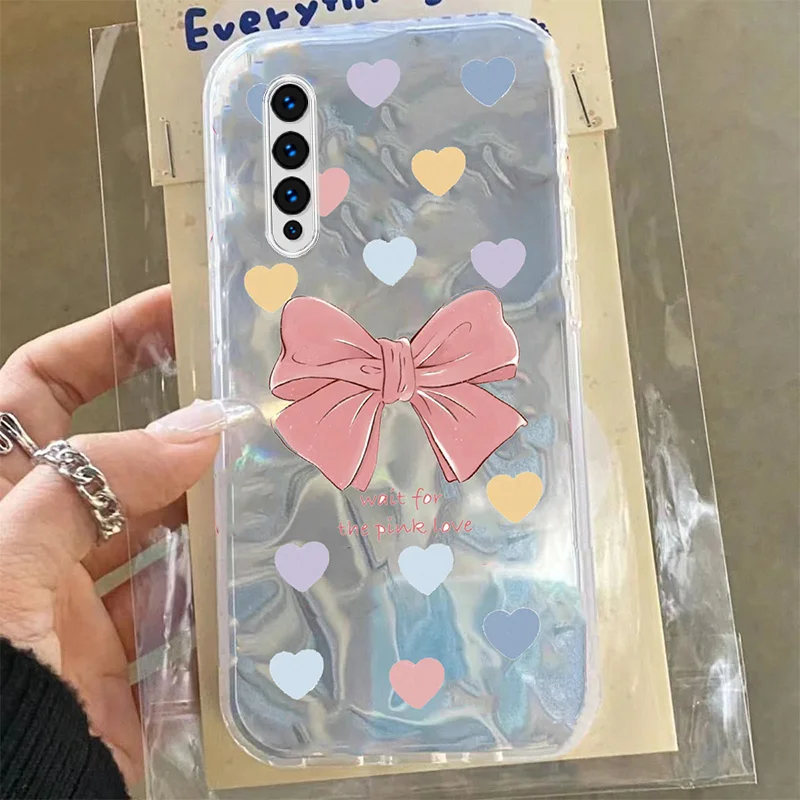 Чехол в стиле ретро с бантом горошек для Samsung Galaxy A50 A30S A50S A02S A03S M13 M23 A03 A04E A04 A04S 4G Ripple