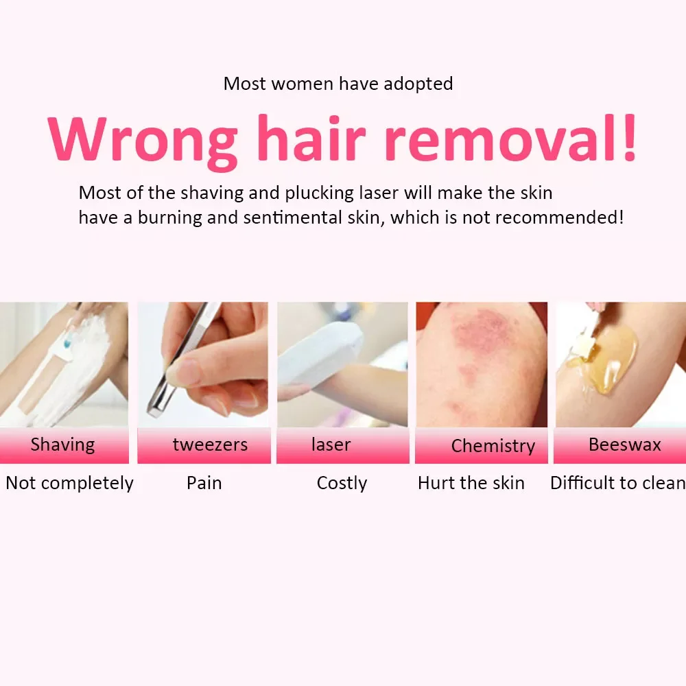 Фото Omen безainless pilator ortable aser PL air emoval evice acial ody 00000 lash epilator air emover №5
