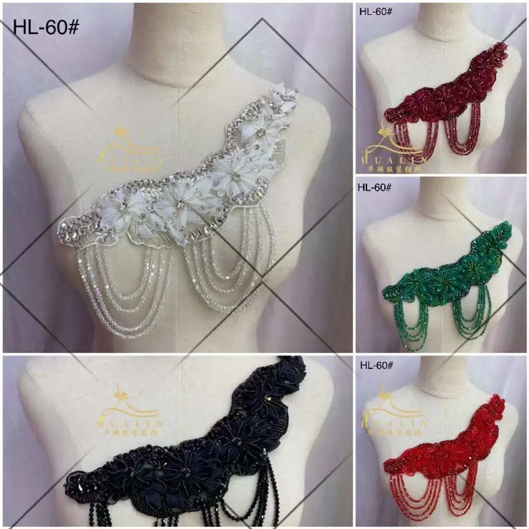 

1-5 шт. вышивка кристаллами аппликации Стразы для шитья цветочный воротник нашивка для свадебной вечеринки платье невесты Одежда DIY ремесла