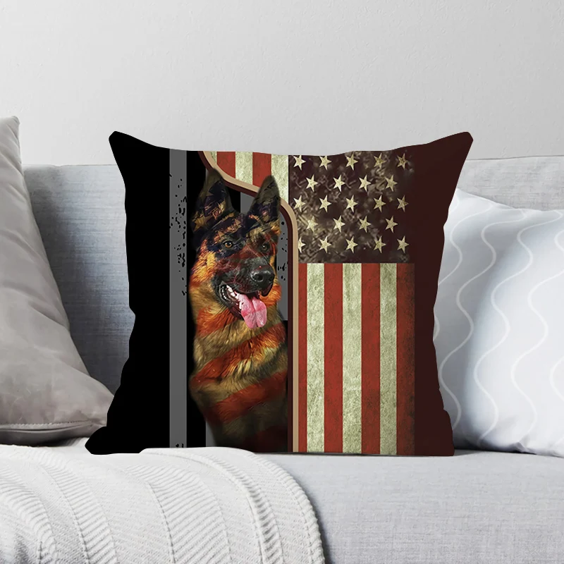 

CLOOCL Doberman камуфляжная подушка, чехол, милые животные, наволочка для подушки, чехол для кровати, чехол для автомобиля, дивана, домашний декор, н...