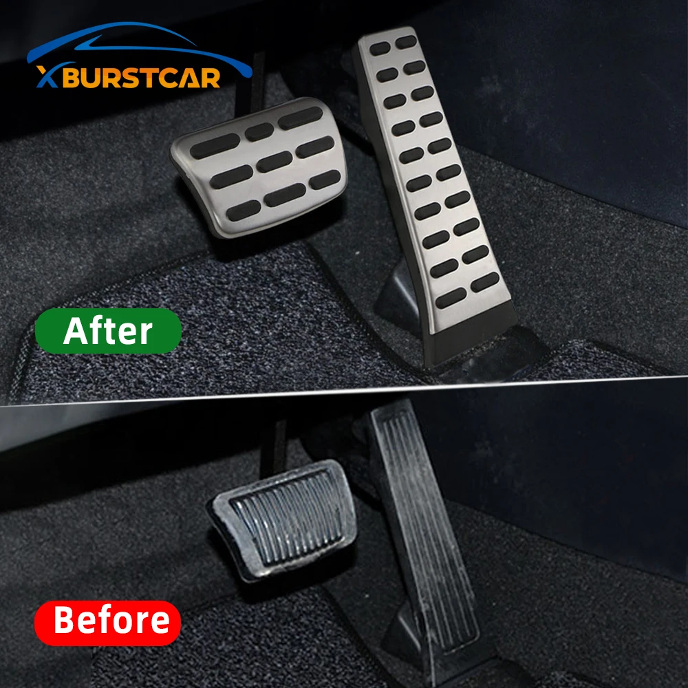Xburstcar Авто Нержавеющая сталь чехол для педали газа тормоза автомобиля Запчасти