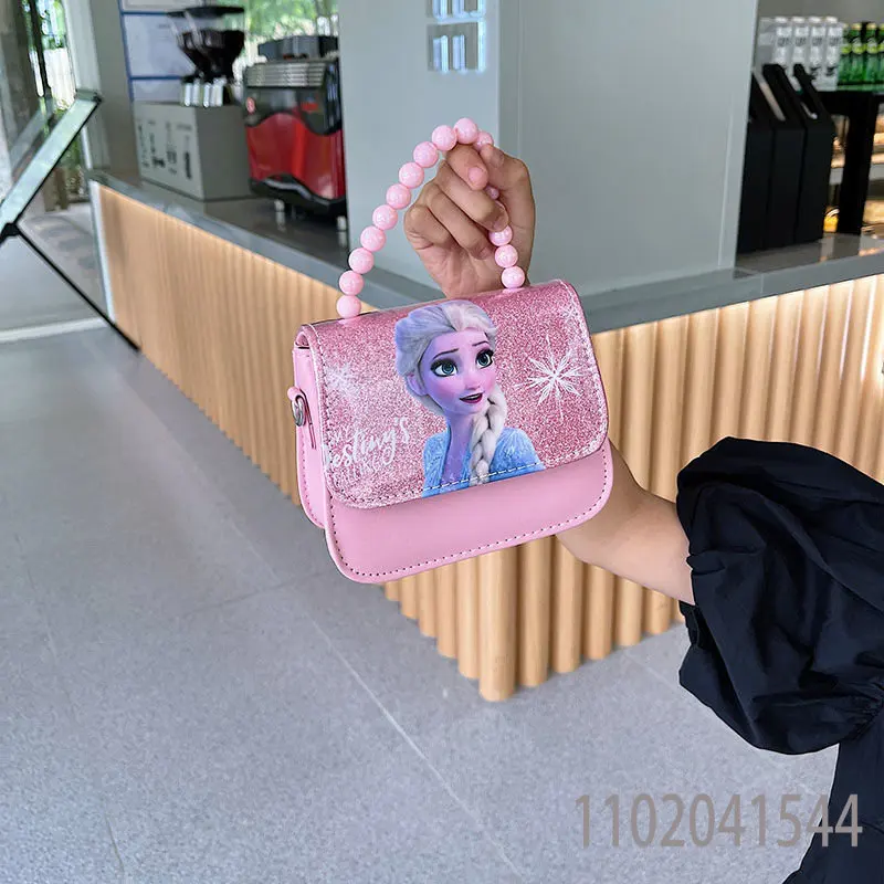 Disney Cute Princess Cartoon Frozen Tote Bags for Girls Fashion Designer Crossbody Bags and Mini Change Purse Free Shipping