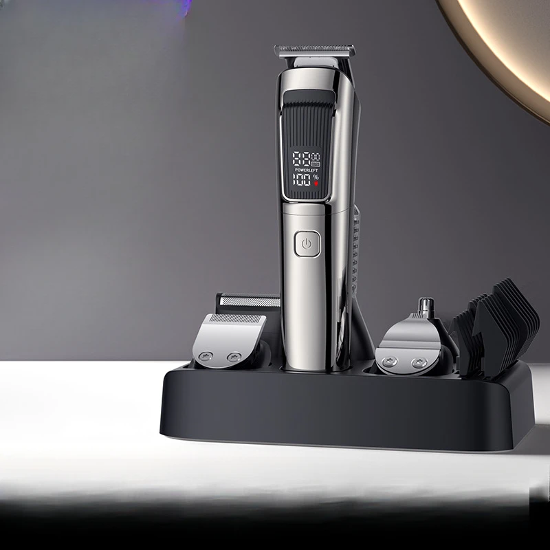 Six in One Digital Display Adjustment Full Body Washing Multifunctional Electric Pusher Hair Styling Shaving Long Battery Life