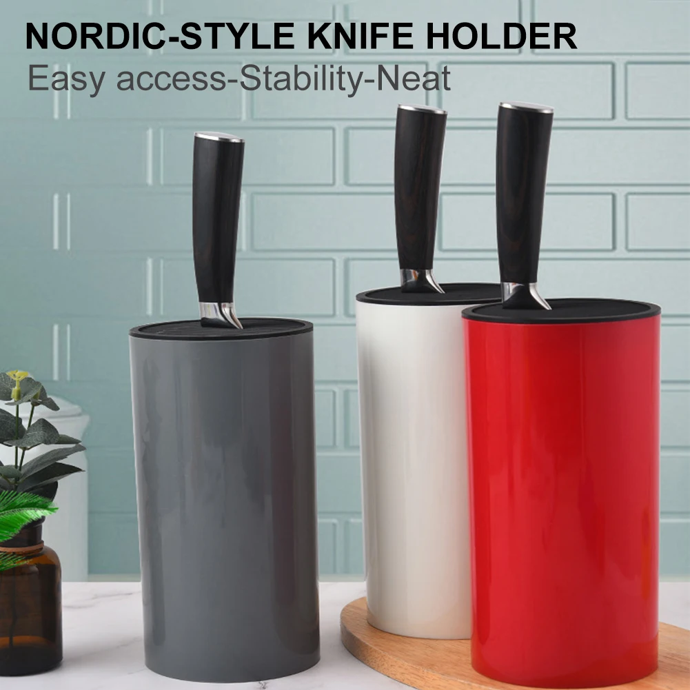 

Knife Holder Detachable Bottom Drain Knife Stand For Desktop Knife Storage Modern Knife Block Colorful Kitchen Tool Accessories
