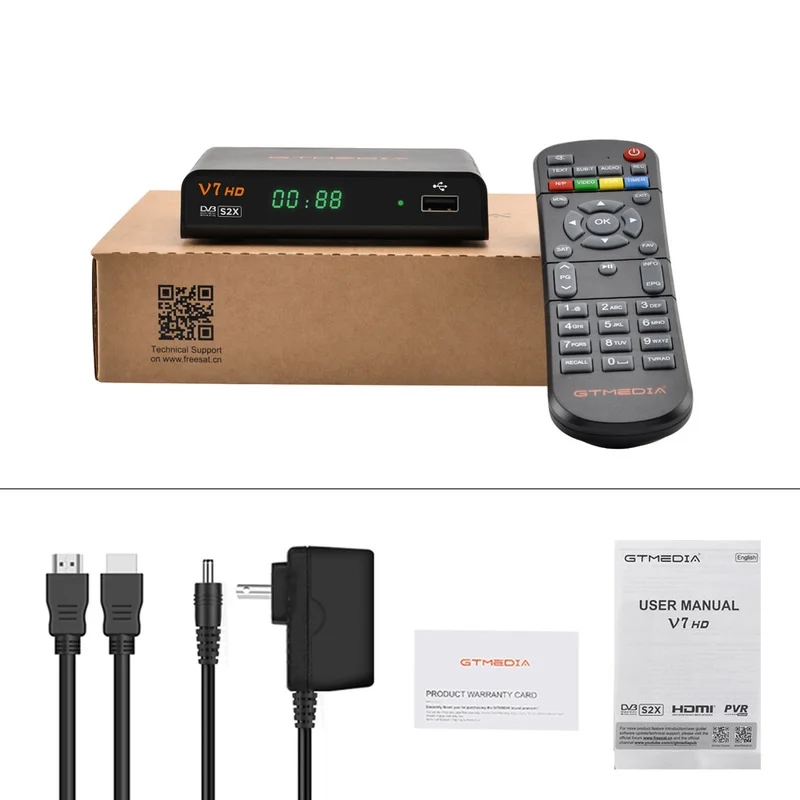 

Спутниковый ресивер GTMEDIA V7 HD 1080p Full HD DVB S2 GT MEDIA V7 V7S DVB S2X с поддержкой USB Wi-Fi