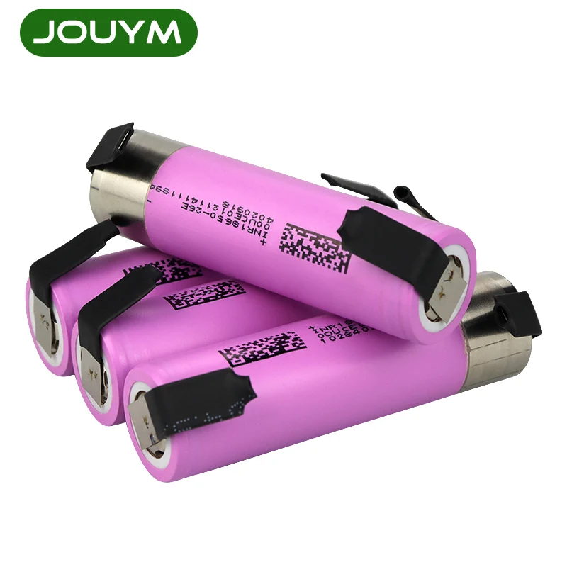 

18650 2600mAh Battery INR18650 26E 3.7V High Current Discharge 30A Rechargeable Lithium Batteries Power Cells(Welding Nickel)