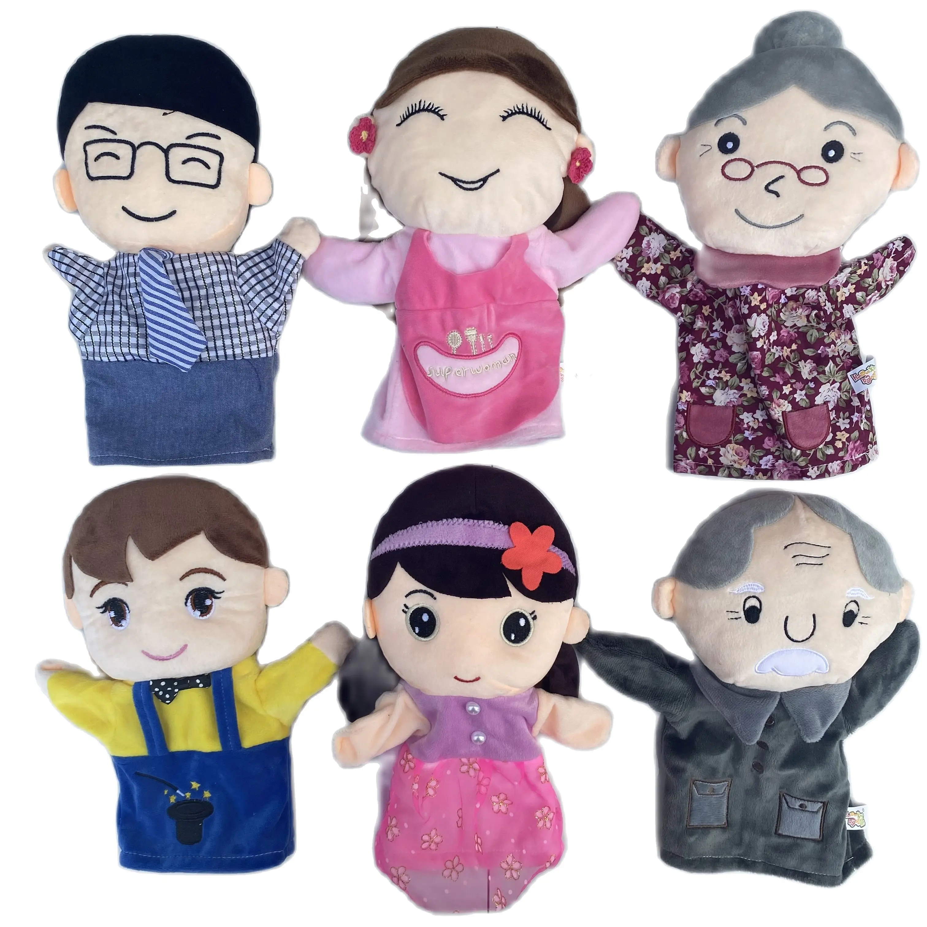 

25cm Finger Puppets Baby Mini Animals Educational Hand Cartoon Animal Plush doll Finger Puppets theater Plush Toys for Children