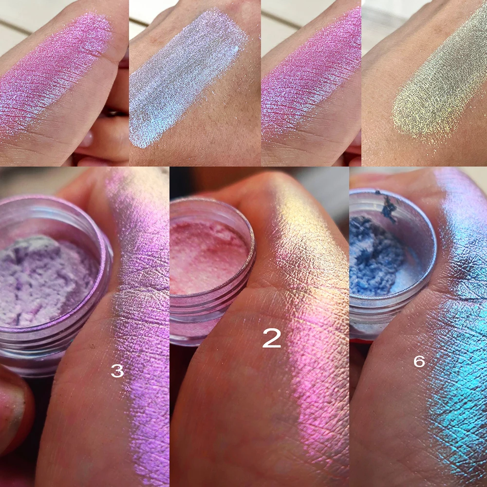 

Net 1-2g Symphony Chameleon Polarizing Powder Multi Chrome Shifting Chameleon Pigments Shining 1-Jar Aurora Chameleon Powder