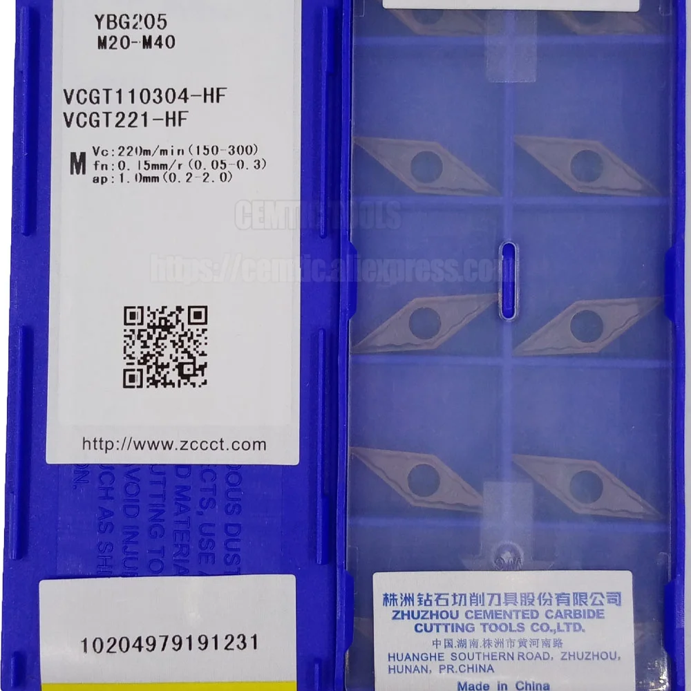 

ZCC VCGT110304-HF YBG205 Карибские вставки 10 шт.