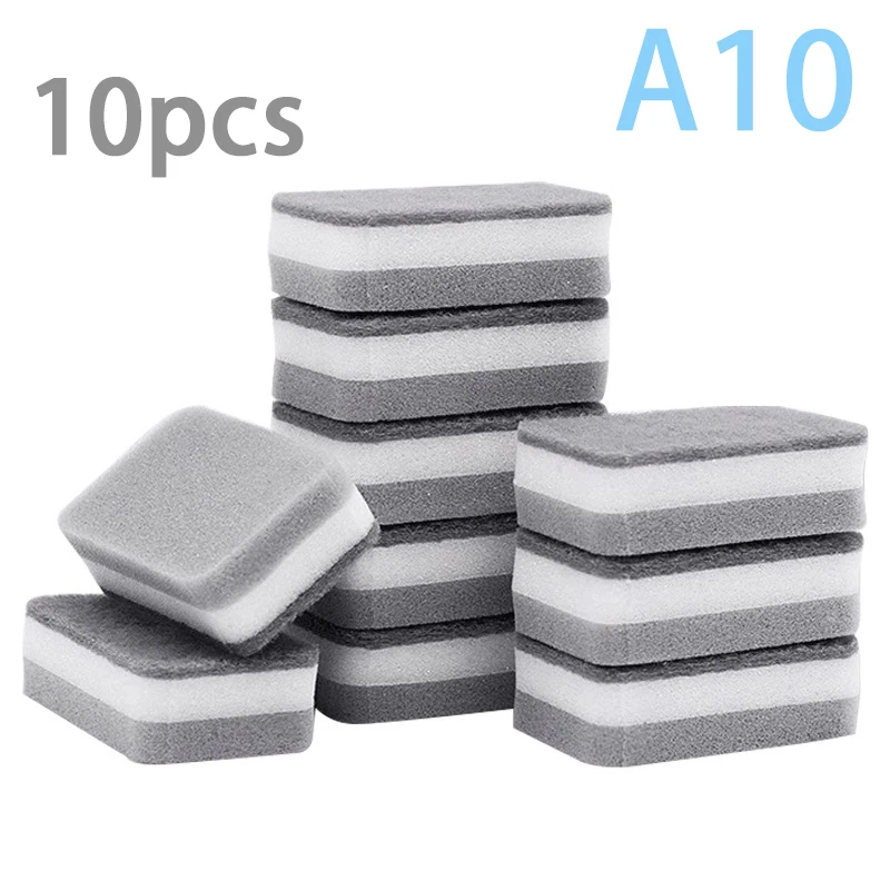 

Губки для мытья посуды WHPHous, серые, 1/5/10 шт.