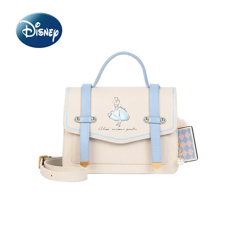 Disney Alice Original Women's Handbag Cartoon Cute JK Style Girl Handbag Luxury Brand Large Capacity Fashion Trend Women's Bag