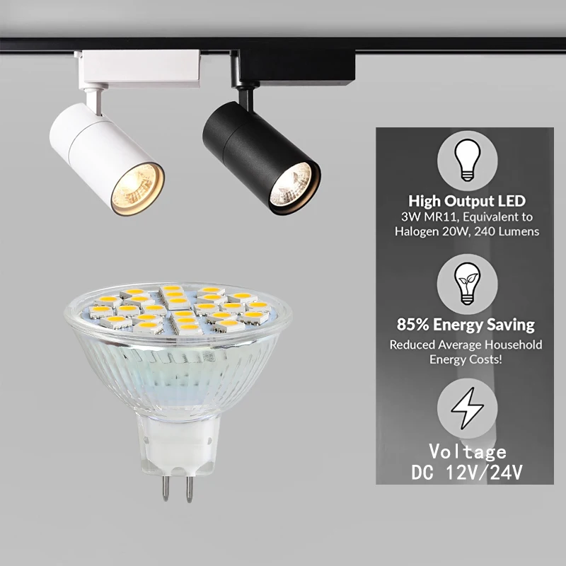 10Pcs MR11 Led Стеклянная лампочка для жизни Холодный и теплый белый декор Dc12 - 24v Smd5730