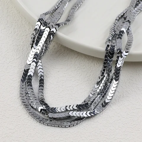 Бусины из гематита  wlyees стрелка треугольник 4/6/8/10 мм