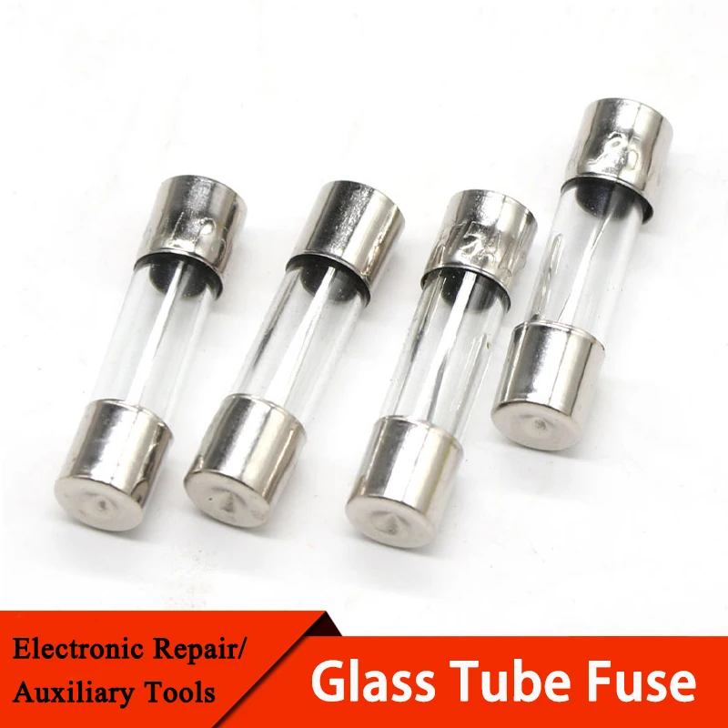 

50/100Pcs Glass Tube Fuse 5x20MM 0.1A 0.2A 0.5A 1A 2A 3A 4A 5A 6.3A 8A 10A 12A 15A 20A 30A 25A 250V Fast Blow Fuses Fusibles