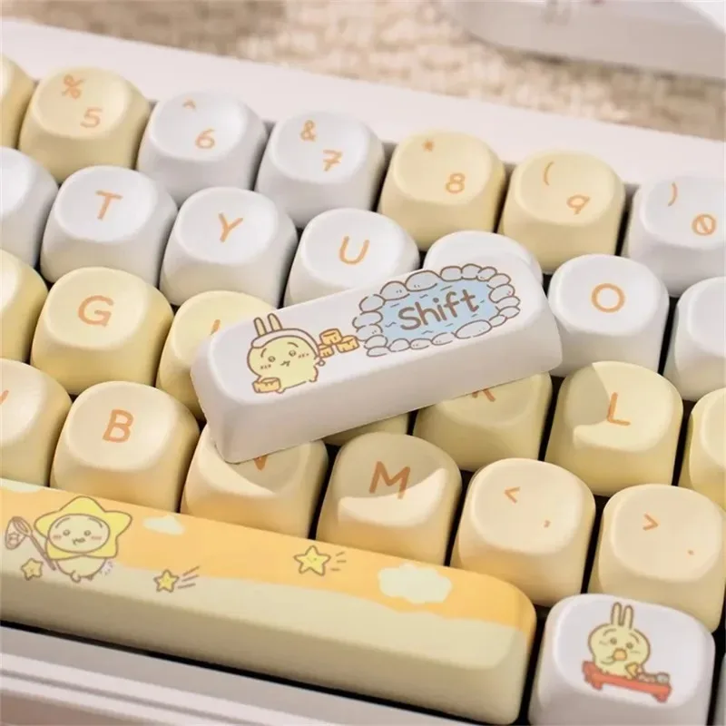 Chiikawas Keycap Usagi Милая клавиатура украшение MOA конфигурация PBT Сублимация 95 клавиш