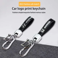 car key chain pendant home car logo printing pendant styling decoration accessories for hyundai honda