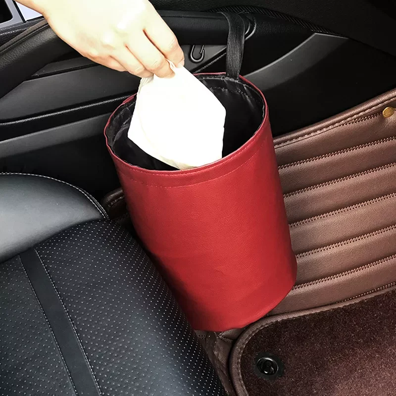 

Storage Busket Interior Rubbish Container For Waste Organizer Holder Waterproof Garbage Can Trash Bin Folding Auto Accessory