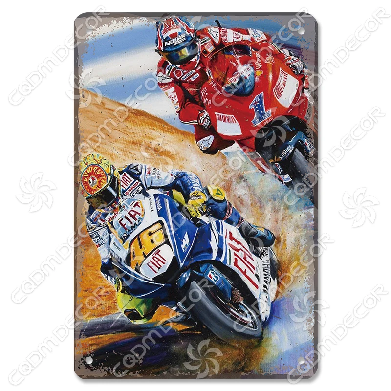 Металлический плакат CQDM DECOR Моторспорт 20x30 см