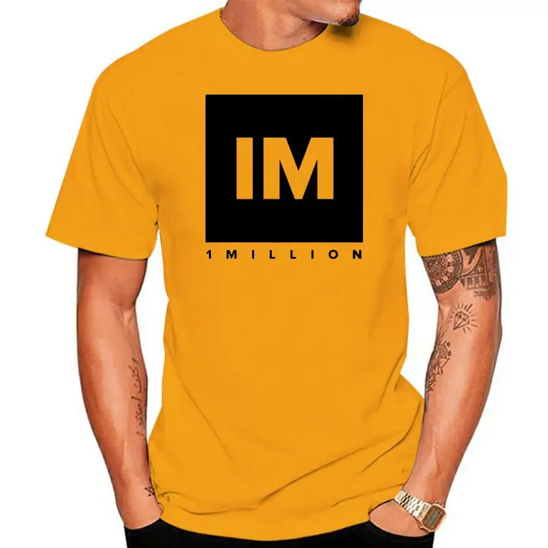 

Мужская футболка с логотипом 1 миллион танцев студии (черная версия), белая, новинка 2022, Мужская футболка, модный топ, свободная футболка