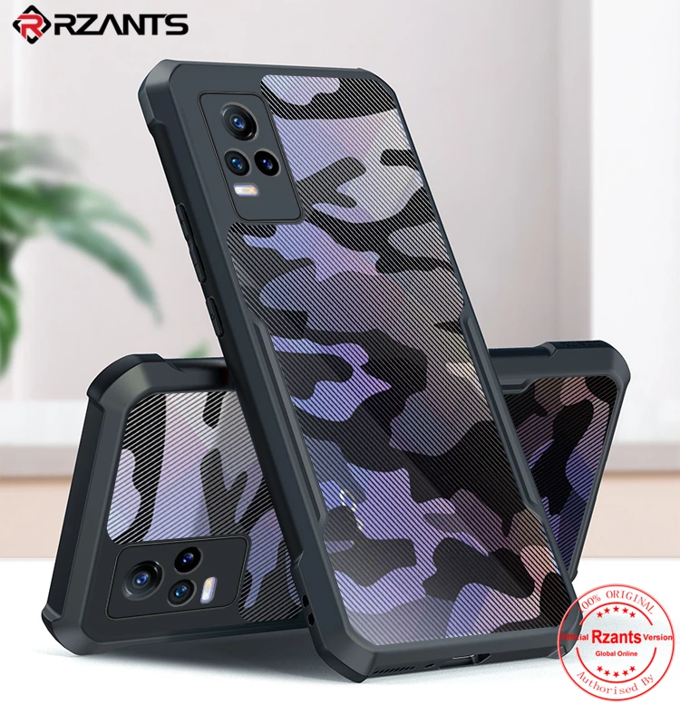 

Rzants For VIVO V21E V23E 4G 5G VIVO V21 Y73 Case Camouflage Military Shockproof Slim Half Clear Cool Cover Back Casing