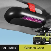 car glasses case sunglasse storage box clip card holder for suzuki jimny jb64 jb74 2019 2020 styling accessories black white