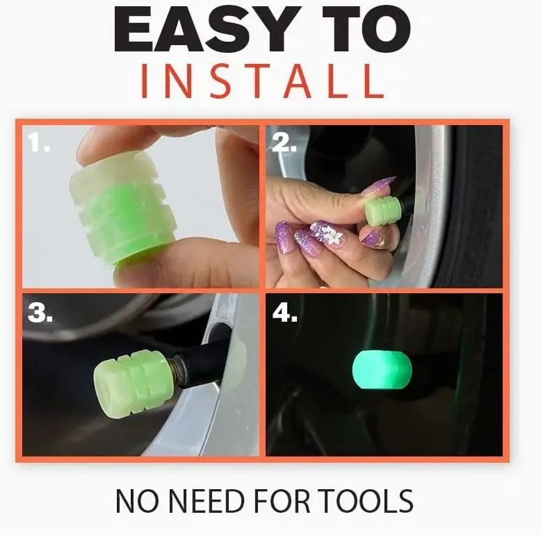 Универсальная светящаяся крышка клапана пластиковые пыленепроницаемые