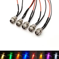 5pcs 3mm pre wired leds bulb ultra bright emitting diodes indicator lights 3v 5v6v 9v 12v 24v 36v 48v 110v 220v 6mm panel mount