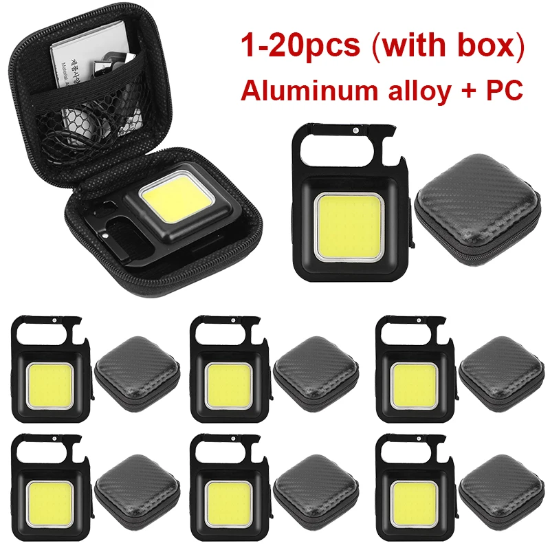 

Mini LED Flashlight USB Rechargeable LED Light 4 Modes Keychain Work Light Small Pocket Light Corkscrew Emergency Work Lights