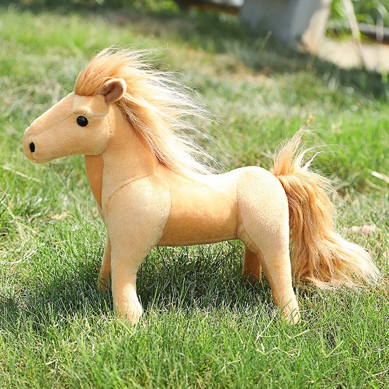 

32*28CM Simulation Horse Plush Doll Plushies Stuffed Animal Plush Liefelike Horse Toy Kids Playmate Baby Children Birthday Gift