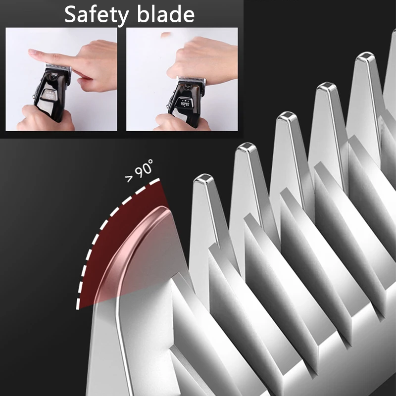 Kemei черно-белая машинка для стрижки волос мужская электрическая бритва