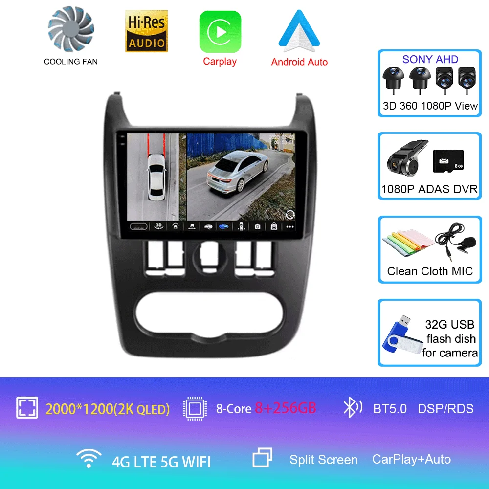 

Для LADA largus 2012-2021 Carplay Auto 4G + WIFI GPS автомобильный радиоприемник навигация мультимедийный видеоплеер стерео BT Android 15
