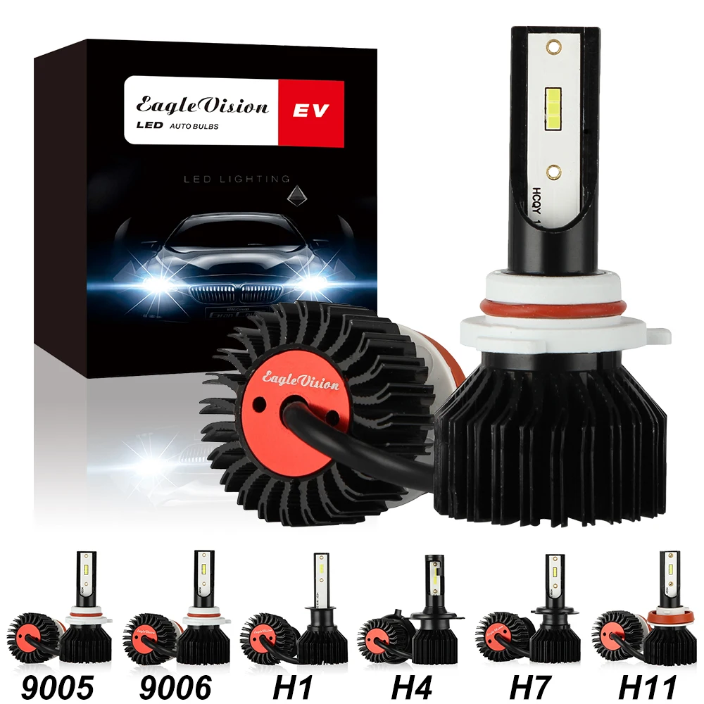 

2pcs 30W 3000LM LED Car Headlight Bulbs H1 H4 H7 H11 9005 9006 6000K Auto Fog Light 12V LED Front Light Lamps for Car SUV