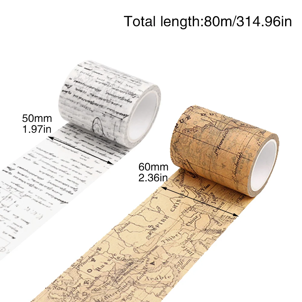 

Masking Free Cut For Journaling Washi Tape Gift Wrapping Stationery Sticker Planner School Vintage Style DIY Decoration 8m Long