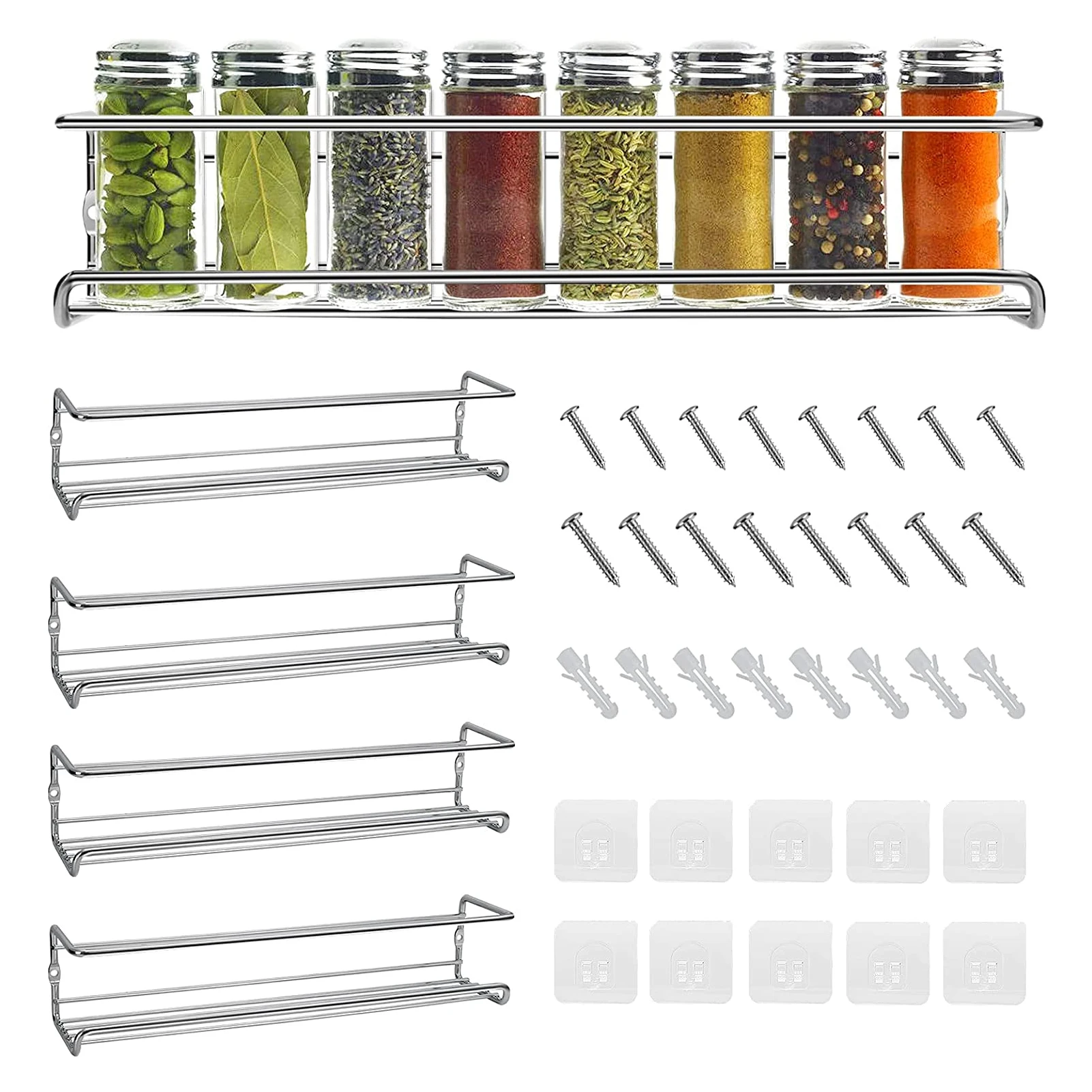 

4 шт., полка-органайзер для специй