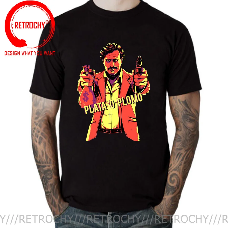 

Футболка платформа с принтом Пабло Эскобара Женская Летняя мода Марихуана мафия Scareface Luciano Capon Мужская забавная рубашка Ropa Hombre