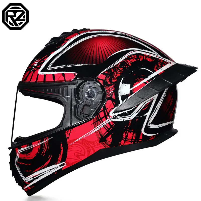 Racing helmet Double Visor Motocross Adult certif ication safety DOT Motorcycle Helmets Moto full Face