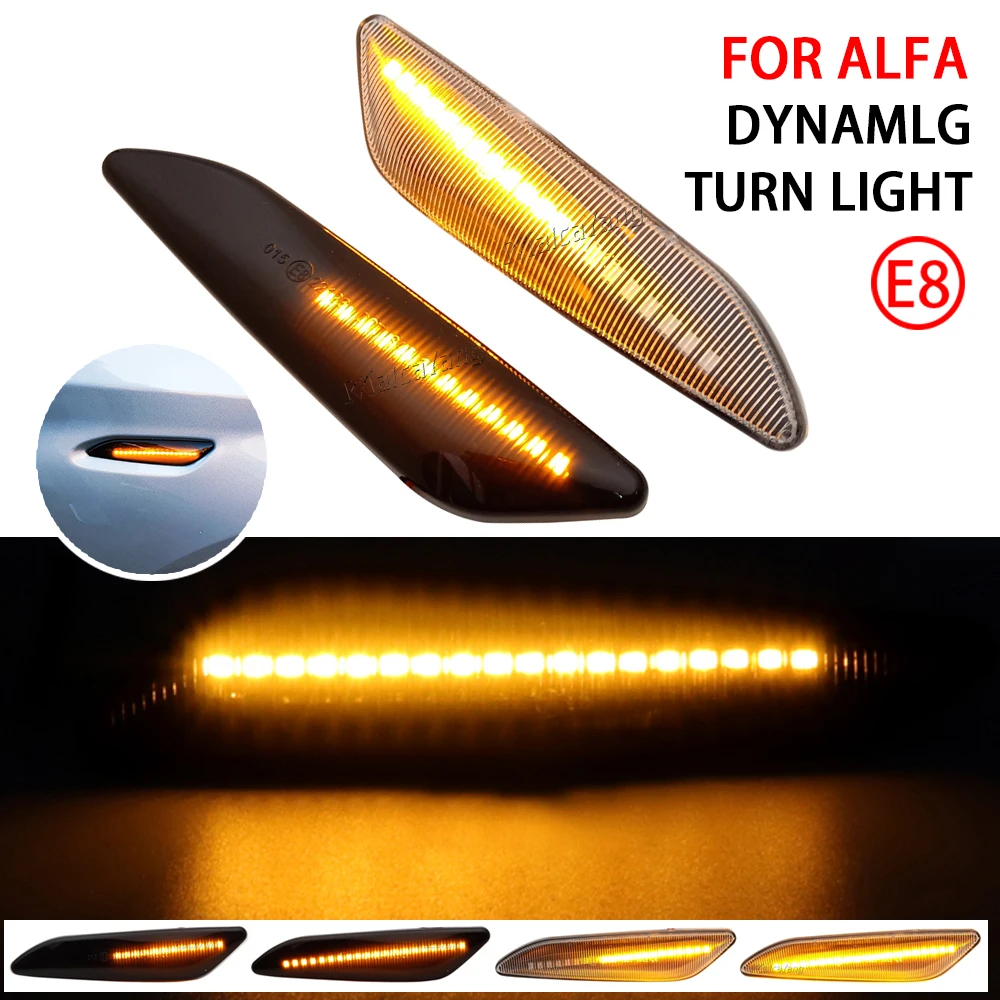 

For Fiat Tipo Egea Alfa Romeo 156 147 Chrysler Ypsilon III Lancia Delta Dynamic Led Side Marker Blinker Lamp Turn Signal Light